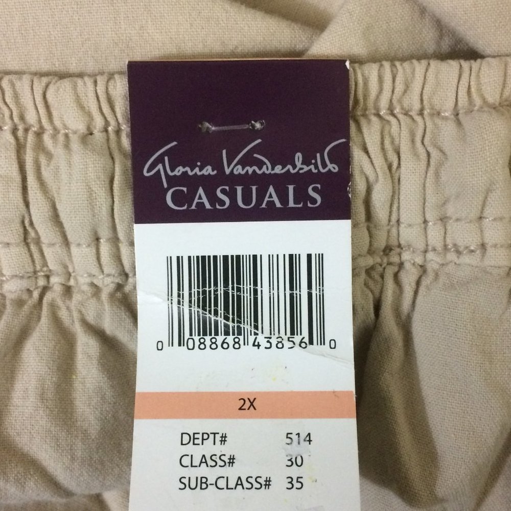 Gloria Vanderbilt Brit Dolphin Hem Capri Pants 2X - Picture 11 of 12